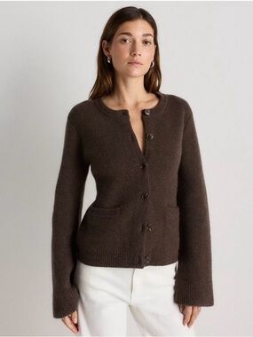 NWT Quince Mongolian Cashmere Structured Cardigan